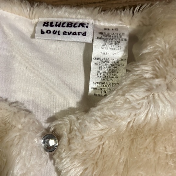 Blueberi Boulevard Fuzzy Jacket Size 6/6x - Picture 3 of 3